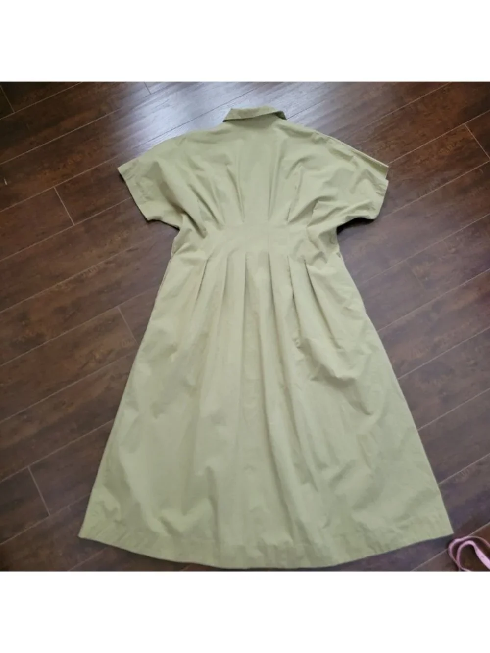 Anthropologie Tobie Shirt Dress Green Vintage Charming Contemporary Womens M - Picture 3 of 7